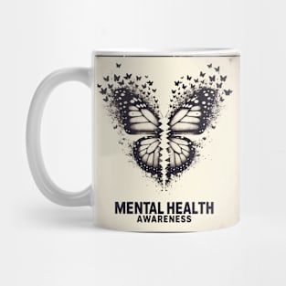 Mental Health Awareness Butterflies In Nature Vintage Mug